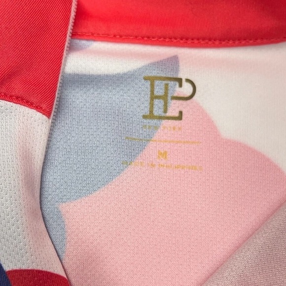 EP New York Golf Sleeveless Top Shirt Women's M White Red Blue Abstract - Picture 2 of 2